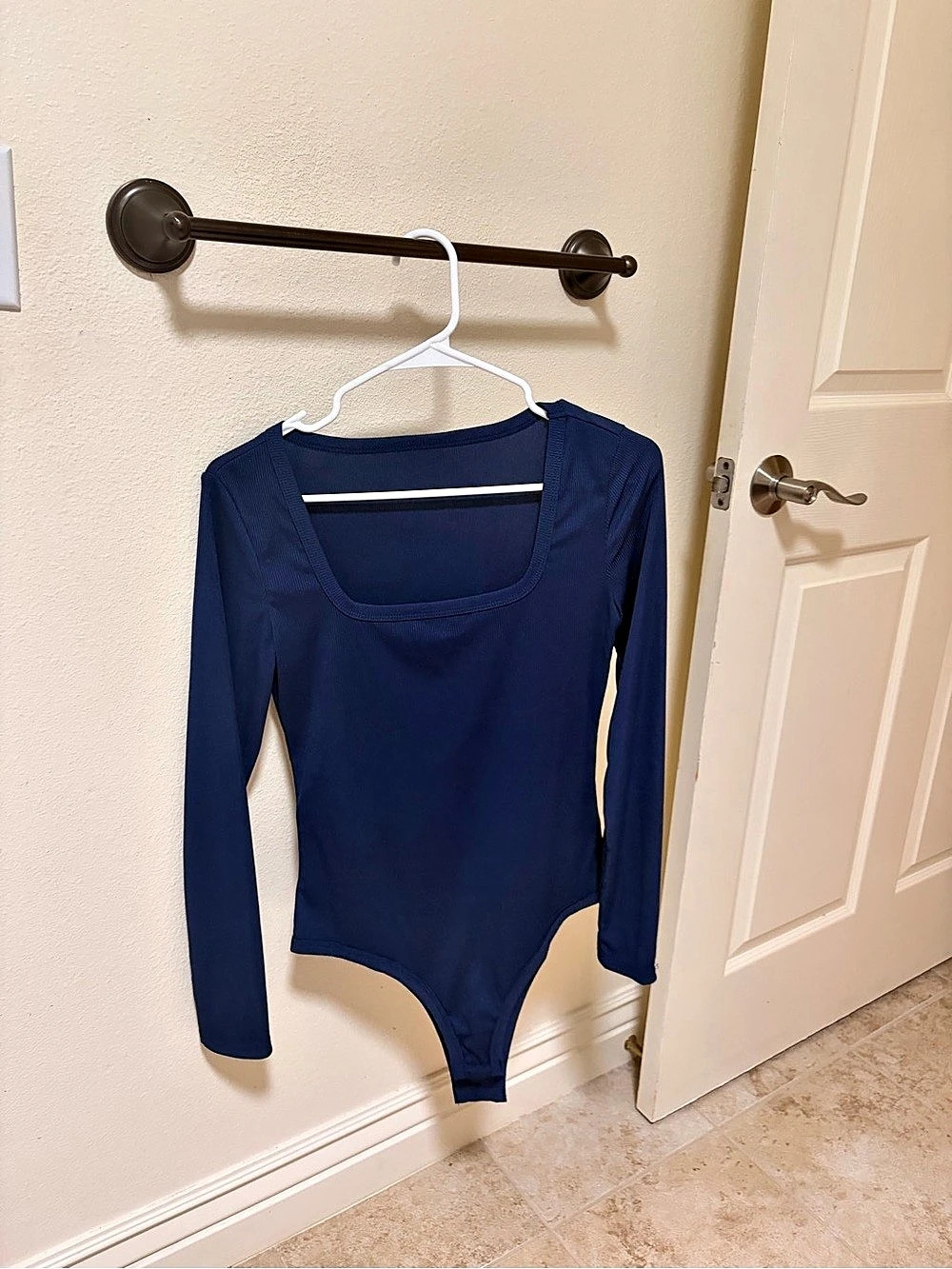 Long Sleeve Bodysuit in Blue